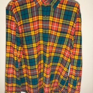 J. Crew Vibrant Plaid Button Down Shirt